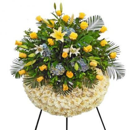 corona fúnebre para varón