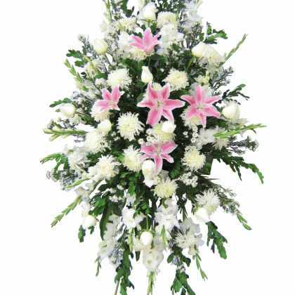 arreglo pedestal fúnebre