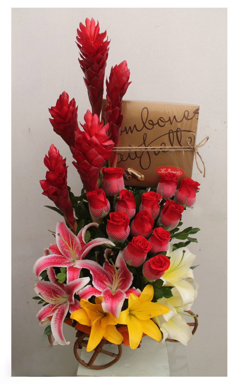 rosas con chocolate