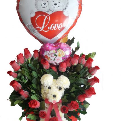 corazón con cachorro