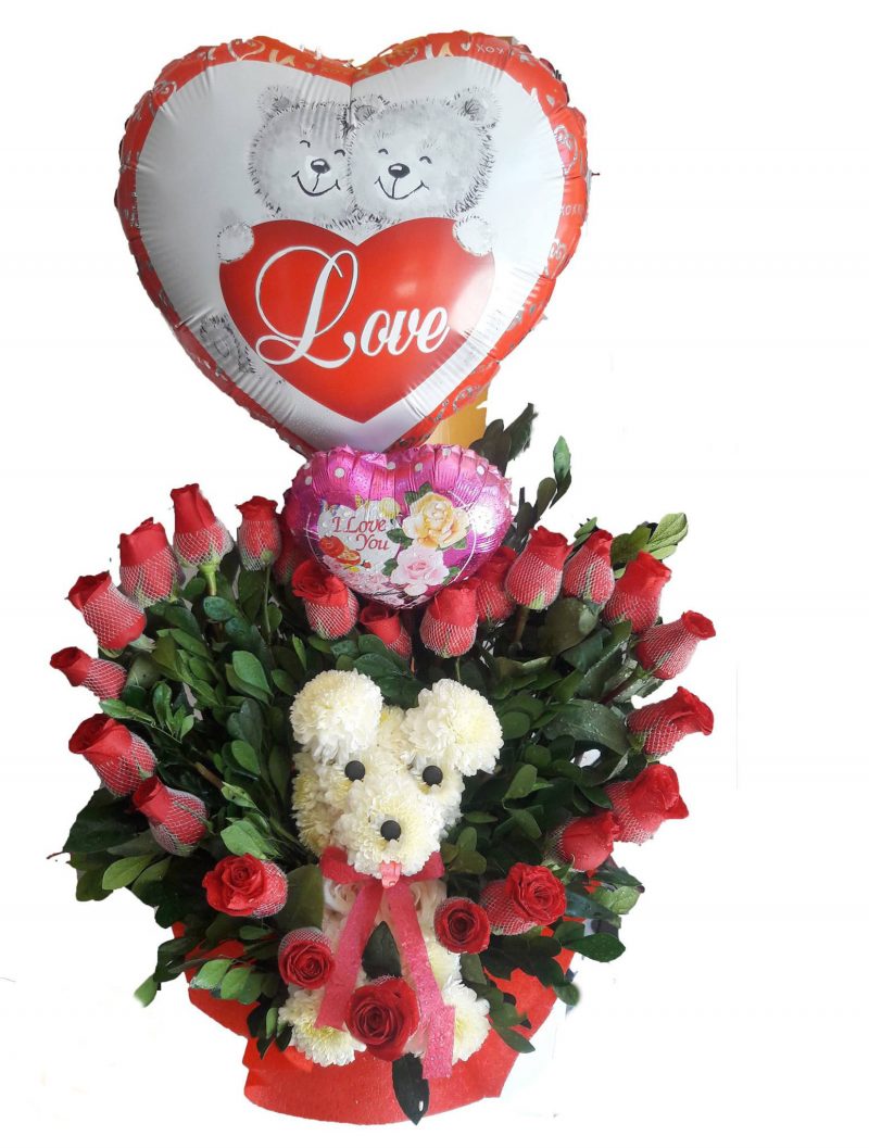corazón con cachorro