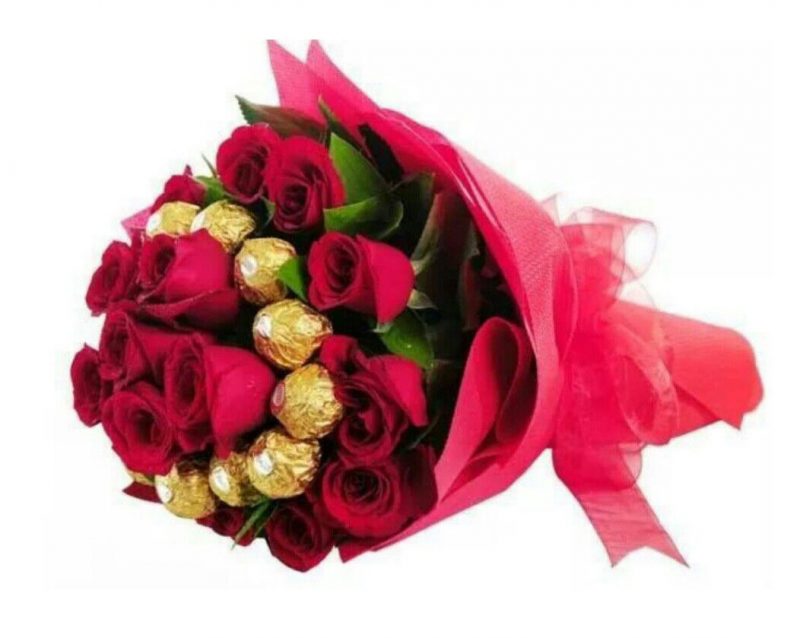 Ramo chocolate y rosas
