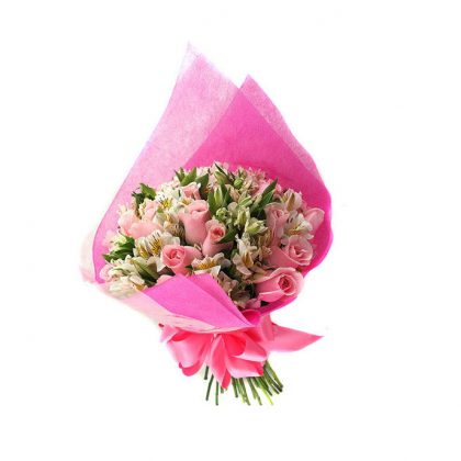 Ramo de rosas rosadas