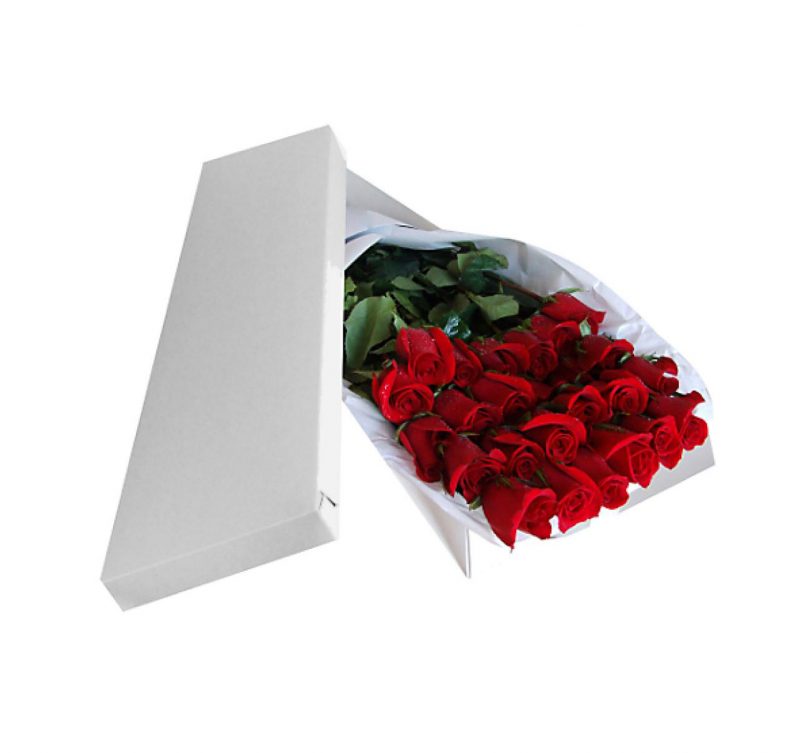 Rosas en caja