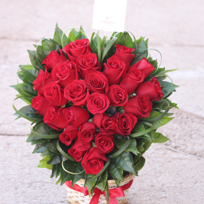 corazón de rosas