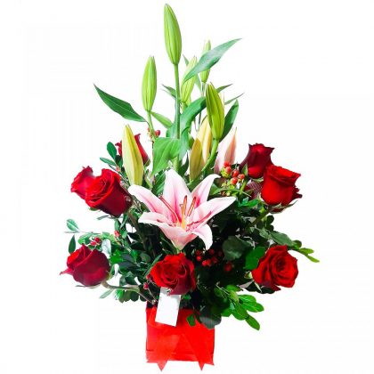 Box rosas y lirios