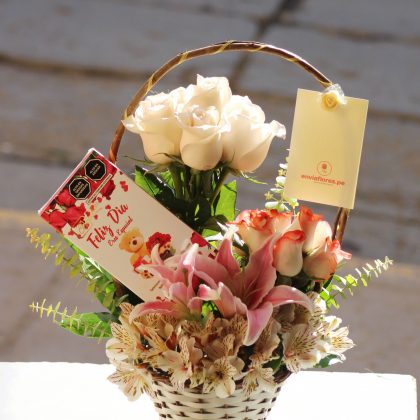 arreglo floral con chocolate - cusco