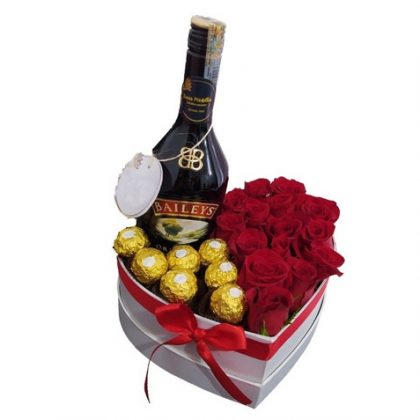 pack baileys, chocolate y rosas