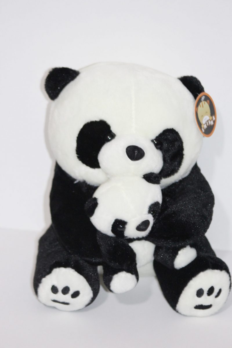 peluche panda con bebe