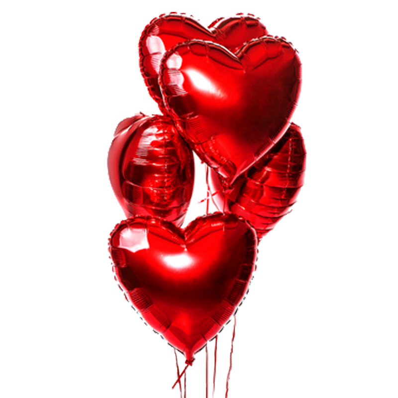 5 globos con helio