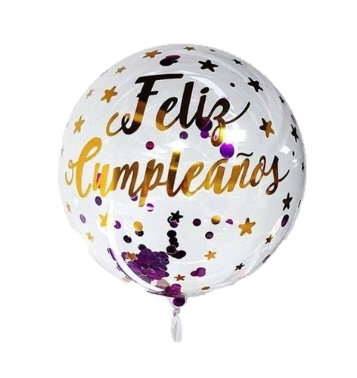 globo transparente cumpleaños
