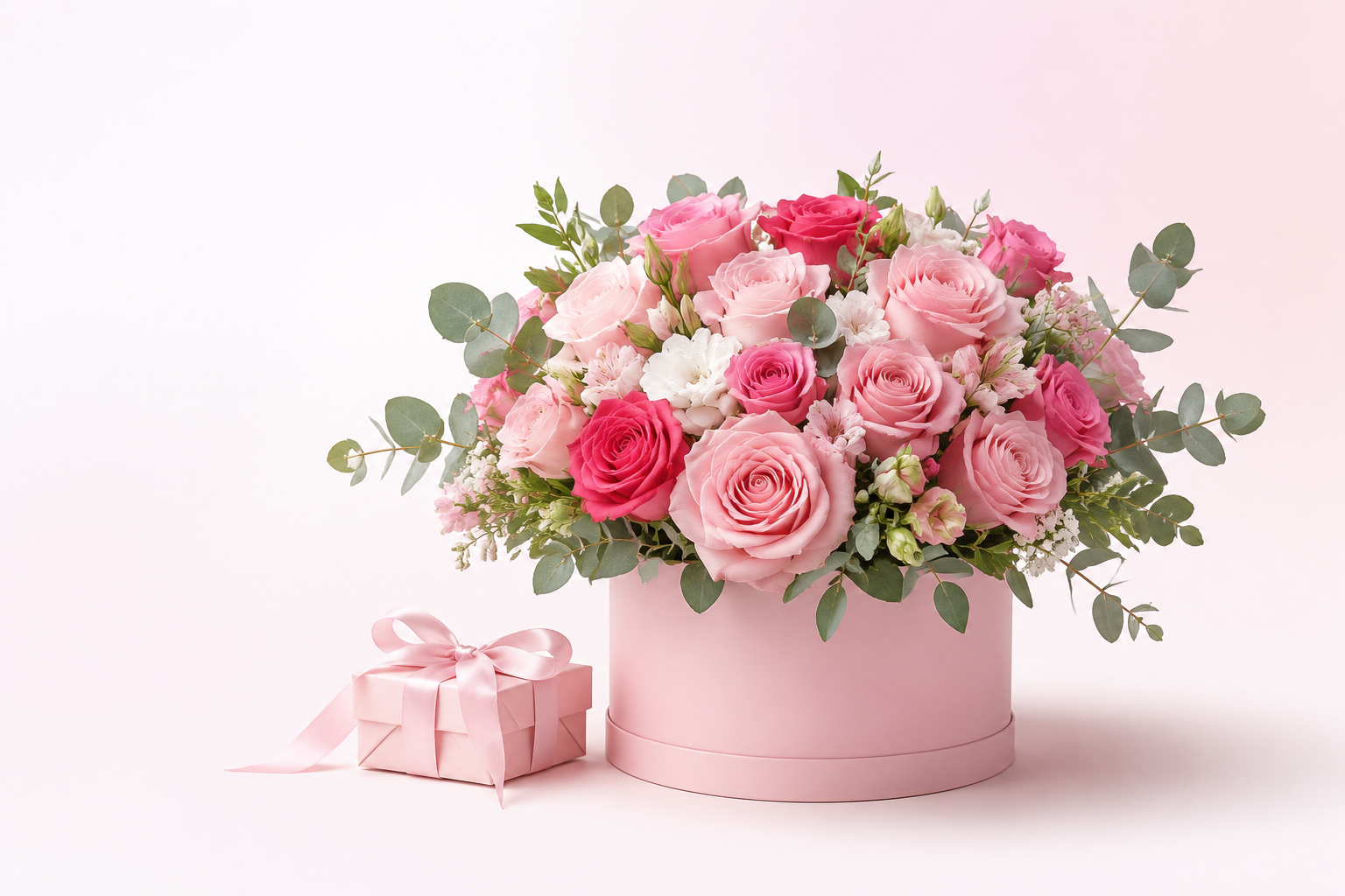 Arreglo floral de rosas rosadas con delivery en Cusco